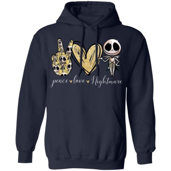 Peace Love Nightmare Jack Skellington Shirt