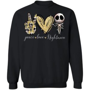 Peace Love Nightmare Jack Skellington Shirt image Peace Love Nightmare Jack Skellington Shirt