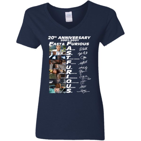 20th Anniversary Fast & Furious 2001 2021 Signature Shirt