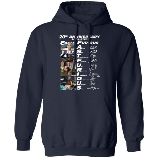 20th Anniversary Fast & Furious 2001 2021 Signature Shirt