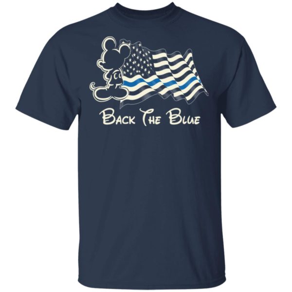 Mickey Mouse USA Flag Back The Blue Shirt