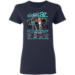 Gorillaz 22nd Anniversary 1998 2020 Memories Shirt image Gorillaz 22nd Anniversary 1998 2020 Memories Shirt
