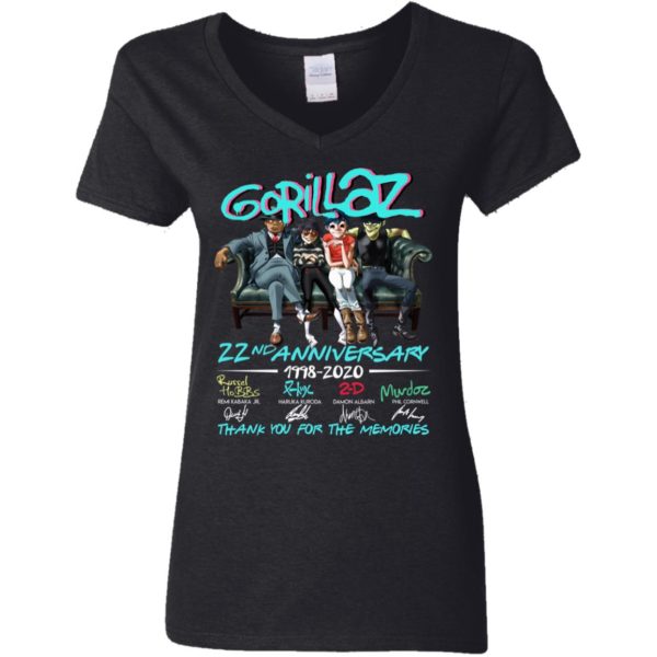 Gorillaz 22nd Anniversary 1998 2020 Memories Shirt