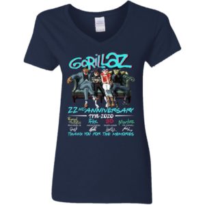 Gorillaz 22nd Anniversary 1998 2020 Memories Shirt image Gorillaz 22nd Anniversary 1998 2020 Memories Shirt