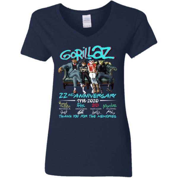 Gorillaz 22nd Anniversary 1998 2020 Memories Shirt