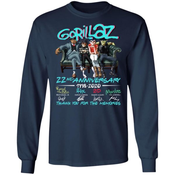 Gorillaz 22nd Anniversary 1998 2020 Memories Shirt