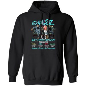 Gorillaz 22nd Anniversary 1998 2020 Memories Shirt image Gorillaz 22nd Anniversary 1998 2020 Memories Shirt