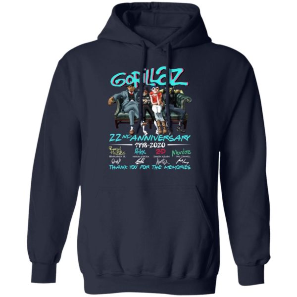 Gorillaz 22nd Anniversary 1998 2020 Memories Shirt