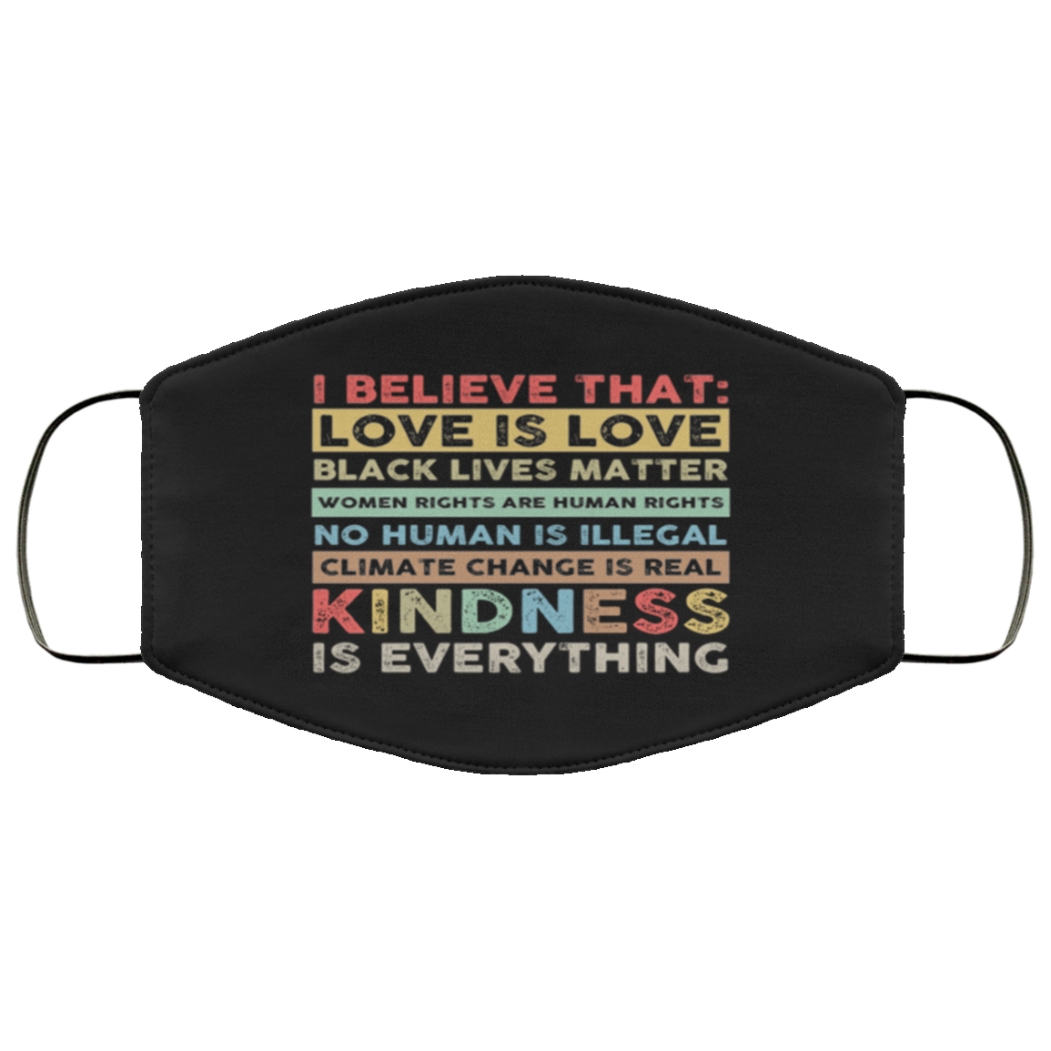 I Believe That Love Is Love Black Lives Matter Face Mask image I Believe That Love Is Love Black Lives Matter Face Mask