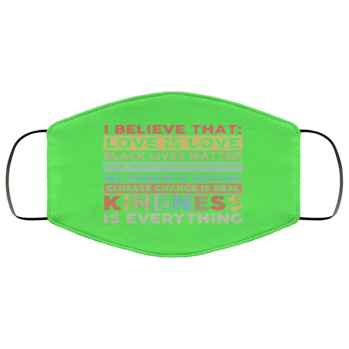 I Believe That Love Is Love Black Lives Matter Face Mask image I Believe That Love Is Love Black Lives Matter Face Mask