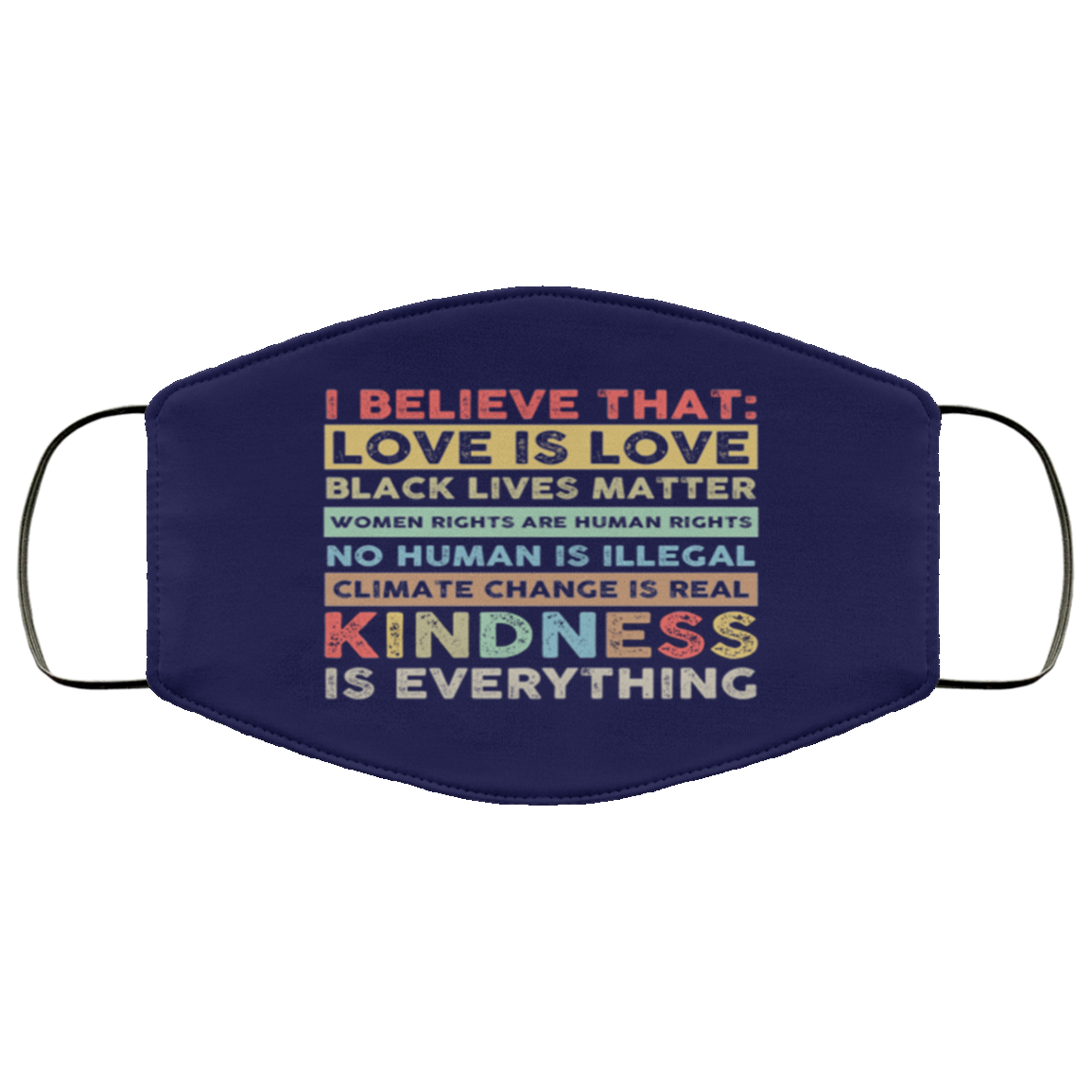 I Believe That Love Is Love Black Lives Matter Face Mask image I Believe That Love Is Love Black Lives Matter Face Mask