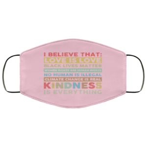 I Believe That Love Is Love Black Lives Matter Face Mask image I Believe That Love Is Love Black Lives Matter Face Mask