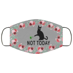 Not Today Black Cat Face Mask