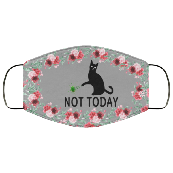 Not Today Black Cat Face Mask