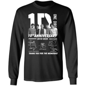 10 One Direction 10th Anniversary 2010 2020 Signature Shirt