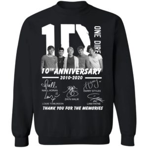 10 One Direction 10th Anniversary 2010 2020 Signature Shirt
