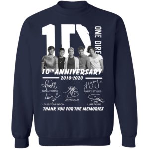 10 One Direction 10th Anniversary 2010 2020 Signature Shirt