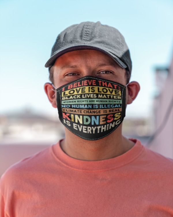 I Believe That Love Is Love Black Lives Matter Face Mask