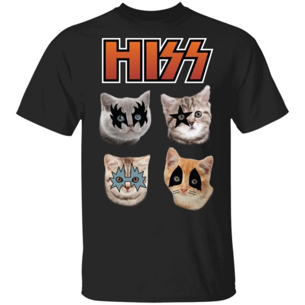Hiss Kiss Cats Kittens Rock Shirt