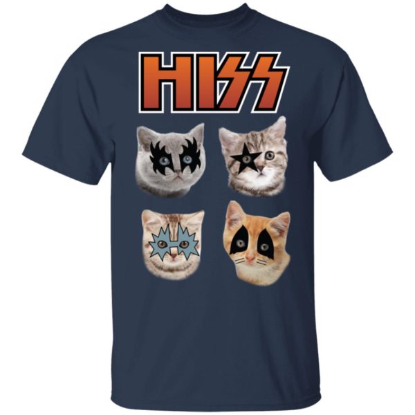 Hiss Kiss Cats Kittens Rock Shirt