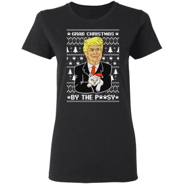 Grab Christmas By The Pussycat Funny Donald Trump Shirt