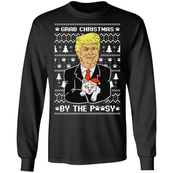 Grab Christmas By The Pussycat Funny Donald Trump Shirt