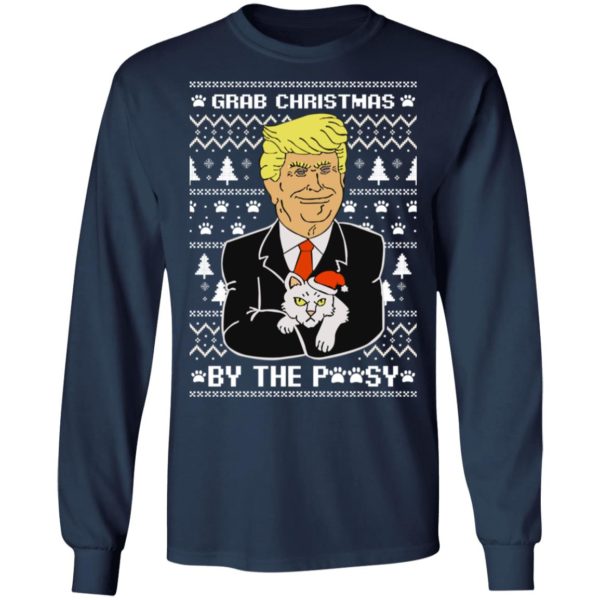 Grab Christmas By The Pussycat Funny Donald Trump Shirt