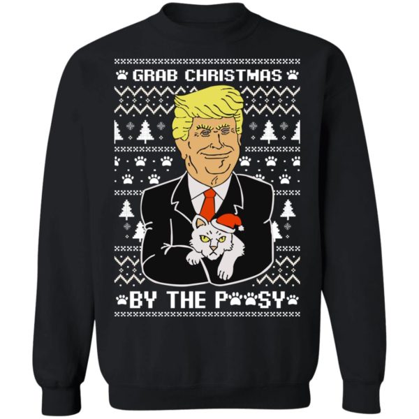 Grab Christmas By The Pussycat Funny Donald Trump Shirt
