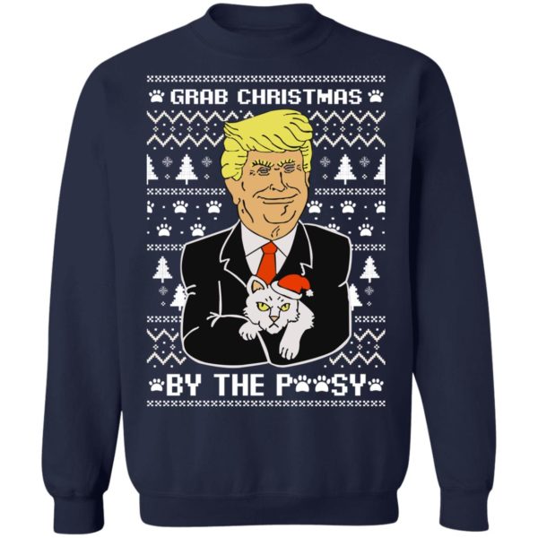 Grab Christmas By The Pussycat Funny Donald Trump Shirt