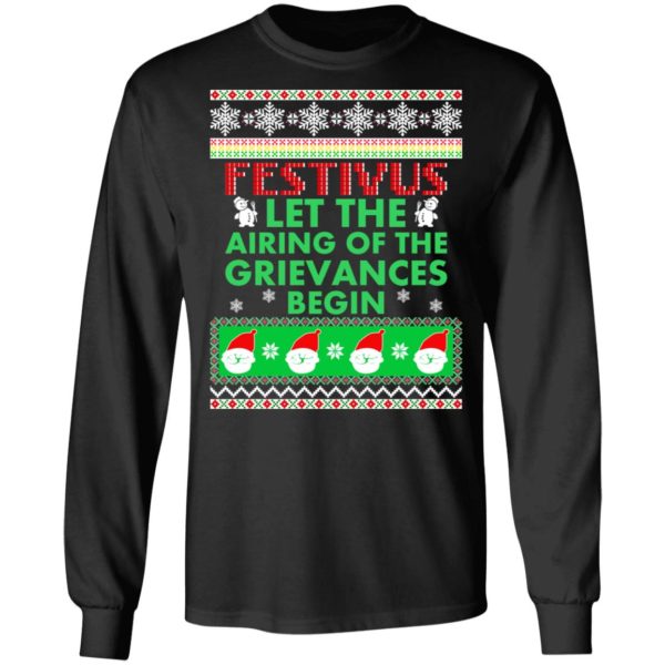 Festivus Airing of the grievances begin Non Christmas Shirt