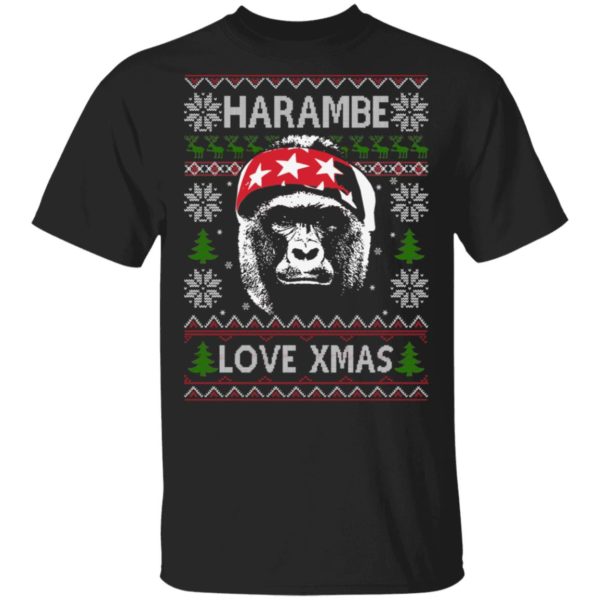 Harambe Love Xmas Christmas Shirt