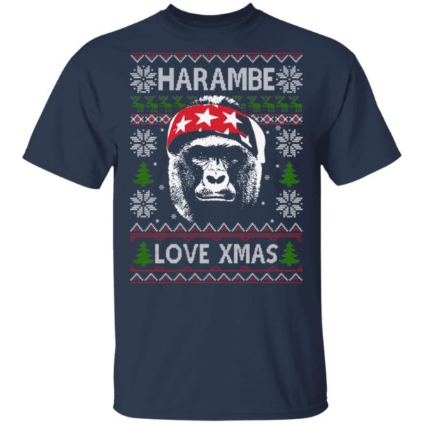 Harambe Love Xmas Christmas Shirt