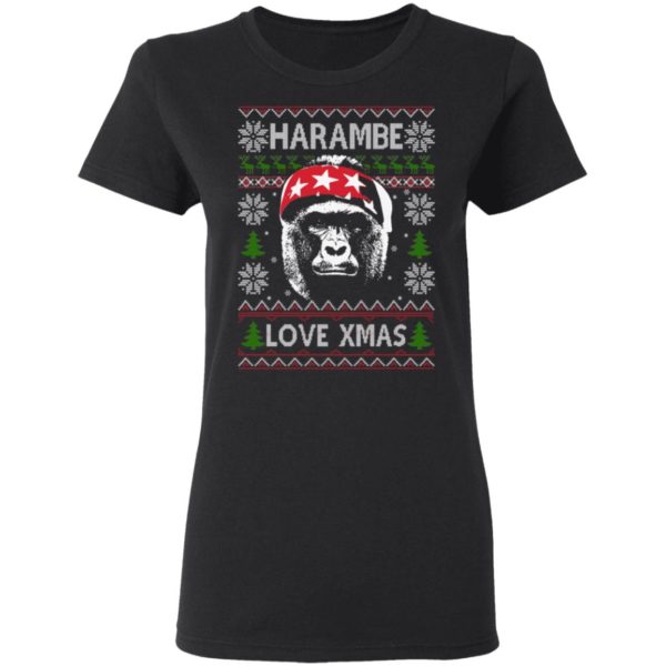 Harambe Love Xmas Christmas Shirt