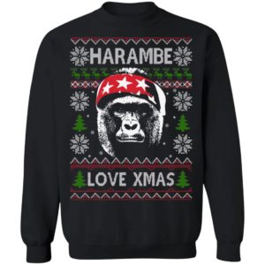 Harambe Love Xmas Christmas Shirt