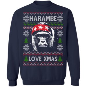 Harambe Love Xmas Christmas Shirt