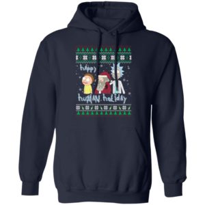 Happy Human Holiday Rick And Morty Christmas Shirt
