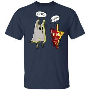 Boo Cute Cat Ghost Scares Another Cat Holloween Shirt