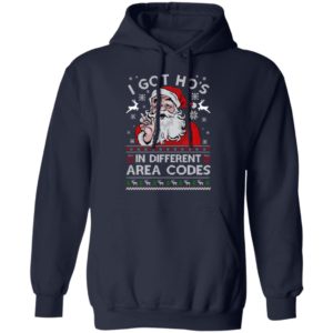 Santa I Got Ho’s In Different Area Codes Christmas Shirt