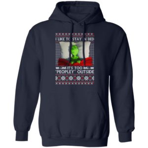I Like To Stay In Bed Grinch Christmas Shirt image I Like To Stay In Bed Grinch Christmas Shirt