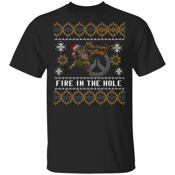 Junkrat Overwatch Fire In The Hole Christmas Shirt