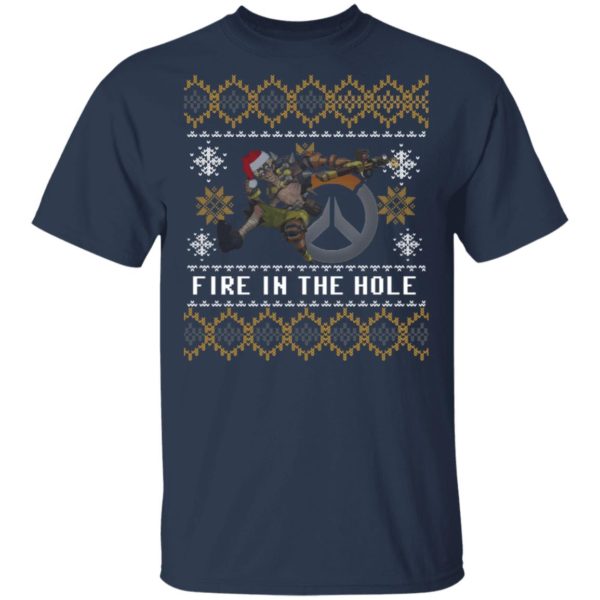 Junkrat Overwatch Fire In The Hole Christmas Shirt