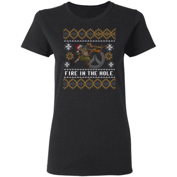Junkrat Overwatch Fire In The Hole Christmas Shirt
