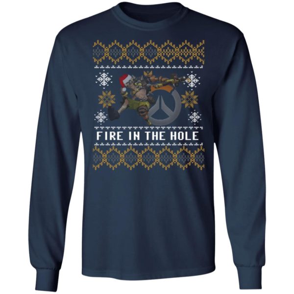 Junkrat Overwatch Fire In The Hole Christmas Shirt