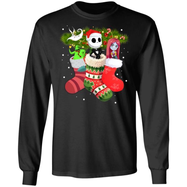 Nightmare Before Christmas Jack And Sally In Christmas Socks Shirt