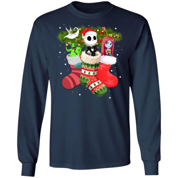 Nightmare Before Christmas Jack And Sally In Christmas Socks Shirt