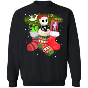 Nightmare Before Christmas Jack And Sally In Christmas Socks Shirt