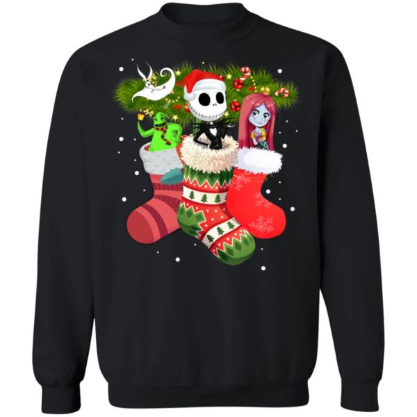 Nightmare Before Christmas Jack And Sally In Christmas Socks Shirt