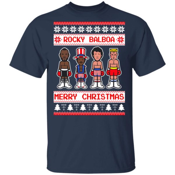 Pittsburgh Steelers character Rocky Balboa Merry Christmas Shirt