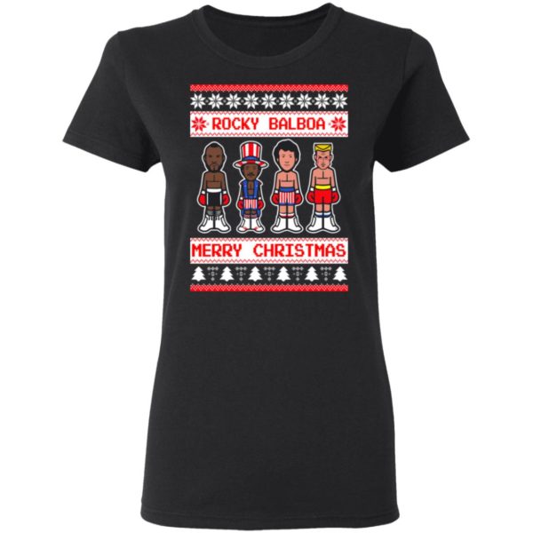 Pittsburgh Steelers character Rocky Balboa Merry Christmas Shirt