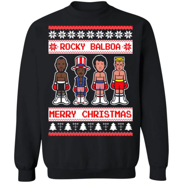 Pittsburgh Steelers character Rocky Balboa Merry Christmas Shirt